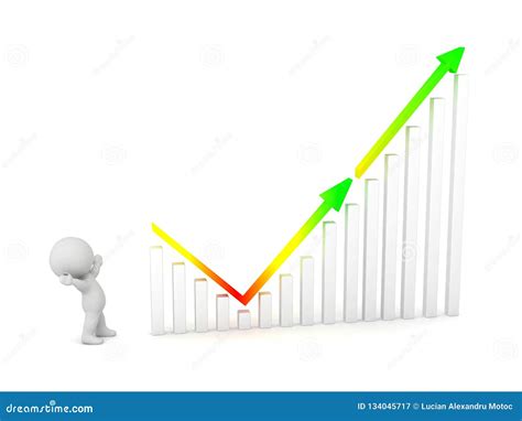 Business Man Looking At Chart Going Up Stock Vector Illustration Of 480