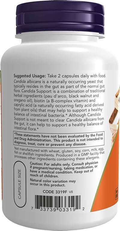 Now Candida Support By 90 Capsules Maxhub Pharmacy