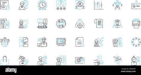 Record Keeping Linear Icons Set Organization Archiving Storage