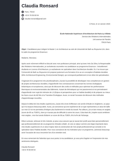 Lettre De Motivation Pour L étranger Exemple Lettres de Partage