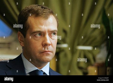 First Deputy Prime Minister Dmitry Medvedev at a meeting with the crew of the fishing boat ...