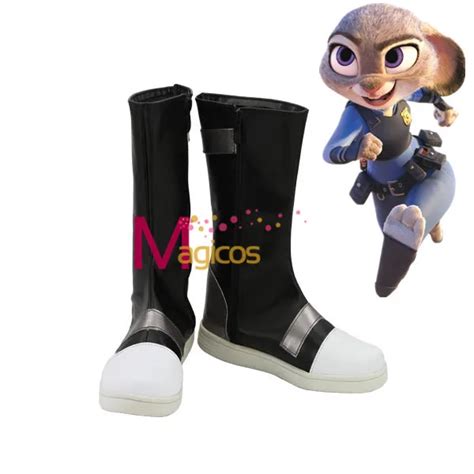 2016 Hot Movie Zootopia Judy Hopps Cosplay Party Shoes Boots Custom