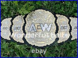 AEW Wrestling Championship Belt Replica 6mm Zinc Dual Layer Dual Plate