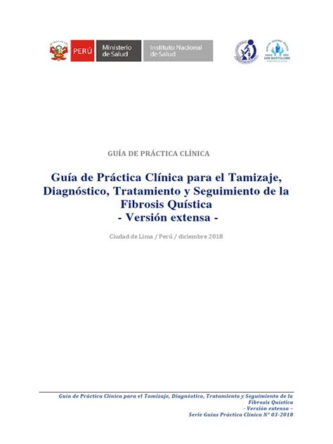 Guía De Práctica Clínica Para El Tamizaje Diagnóstico Tratamiento Y