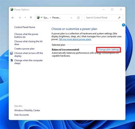 Windows 11 Power Settings