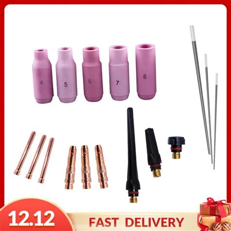 Aayang 17 Pieces Torch TIG Welding Kit TIG Welding Torch For WP 17 WP