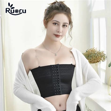 Ruoru Les Lesbian Breathable Buckle Short Chest Breast Binder Trans