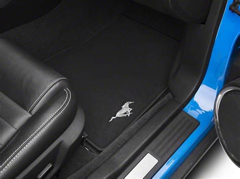 Ford Mustang Front Floor Mats W Running Pony Logo Black Br3z 6313086