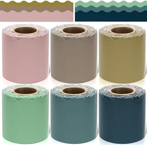 Maxgear 6 Rolls 196 8 Ft Colorful Borders For Bulletin