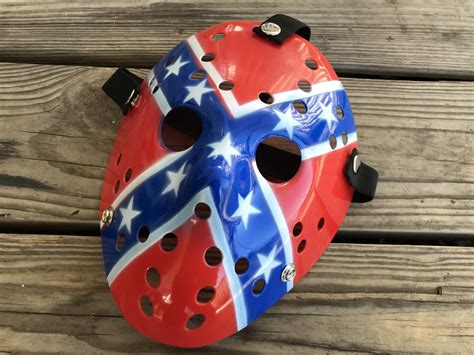 Confederate Flag Hockey Mask