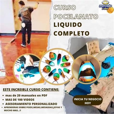 Curso Porcelanato Liquido Mas Completo Resina Epoxi Pisos 3d En Venta