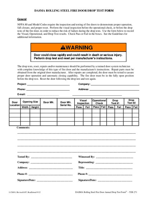 Nfpa Door Inspection Checklist Image To U