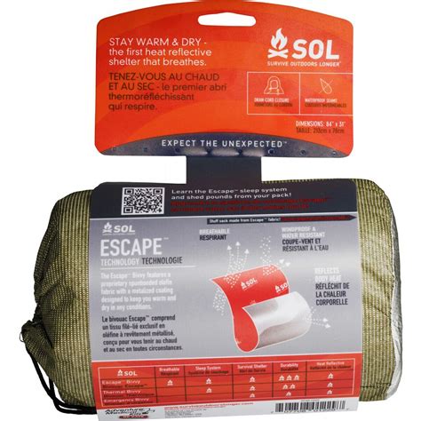 S O L Survive Outdoors Longer Escape Bivvy Hike Camp