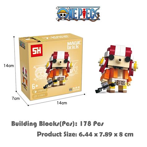 Hsanhe One Piece Luffy Chopper Nami Sanji Building Blocks Bricks Square