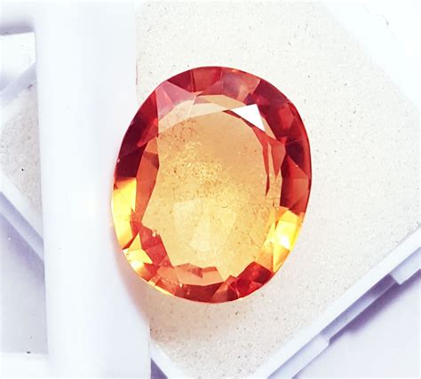 Libre Pierre Précieuse Naturel Padparadscha Saphir Coupe Ovale 15 80 CT