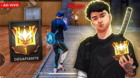 COWLL1N AO VIVO PEGANDO TOP 1 NA LIGA DESAFIANTE FREE FIRE AO VIVO