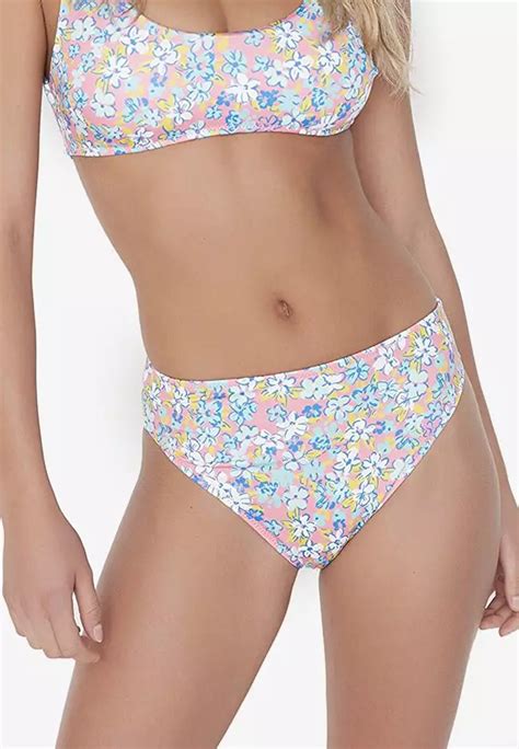 Jual Trendyol Floral Pattern Bikini Bottom Original Zalora