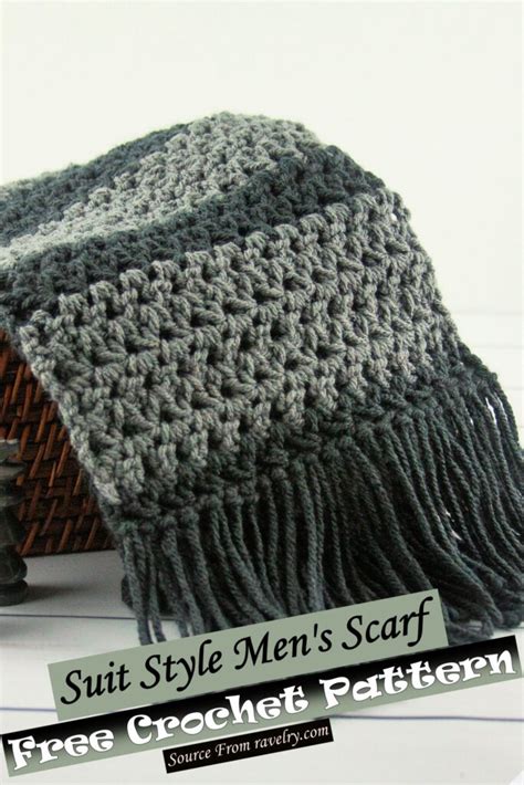 Crochet Patterns For Men S Scarves And Hats Classic Scarf Hobby