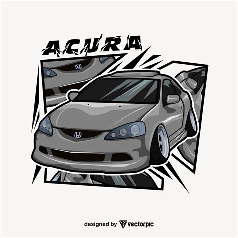 2006 Acura RSX Type S Car Design Free Vector VECTORPIC