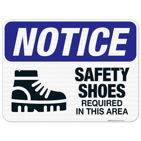 Safety Shoes Required In This Area Sign OSHA Sign 18x24 Reflective