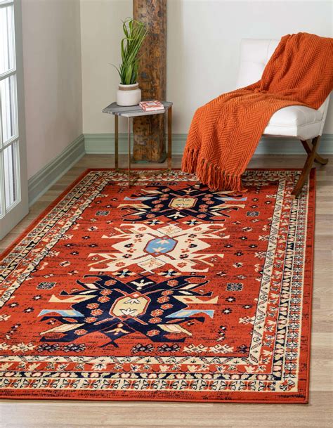 Terracotta 6' x 9' Heriz Design Rug | eSaleRugs