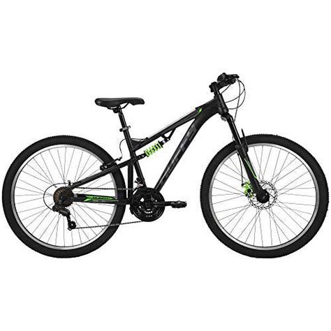 Huffy 26 Matte Onyx Full Suspension Mountain Bike For Men 21 Speed