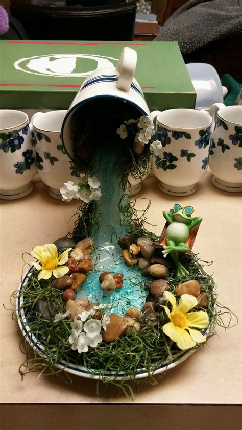 Pin By Michelle Mitchell On Floating Cup Craft Teacup Crafts Cup And Saucer Crafts Cup Crafts