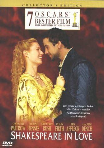 Shakespeare In Love Dvd Import Amazon Fr Fiennes Joseph Paltrow