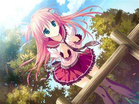 Clouds Feng Game Cg Green Eyes Hoshizora E Kakaru Hashi Nakatsugawa Ui