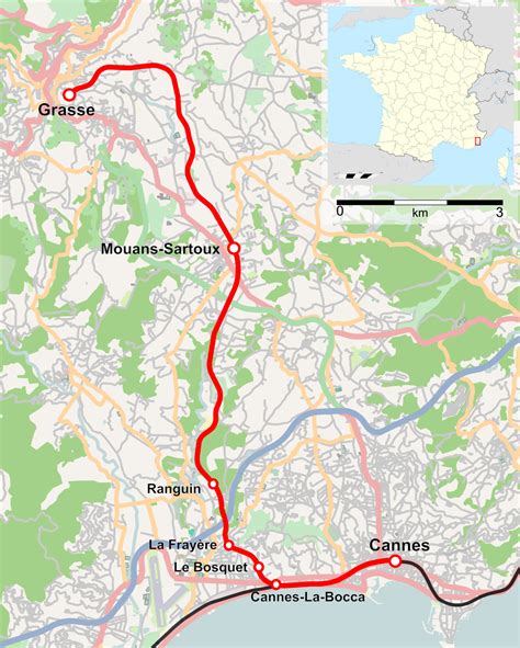 The Grasse to Cannes Standard Gauge Line (Chemins de Fer de Provence 24