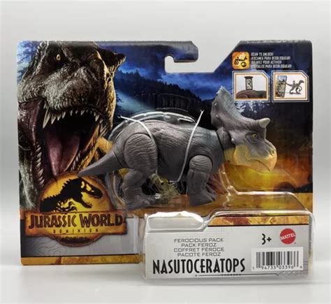 Figurine Dinosaure Jurassic World Dominion Mattel Ferocious Pack Nasutoceratops Eur 28 96