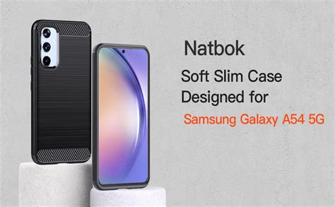 Natbok Designed For Samsung Galaxy A54 5g Case Flexible Tpu Brushed Texture Anti