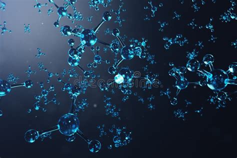 3d Illustration Molecule Structure Scientific Medical Background With Atoms And Molecules Stock