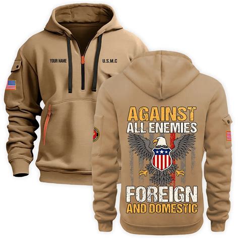 Personalized Name Against All Enemies Foreign And Domestic U S Marine