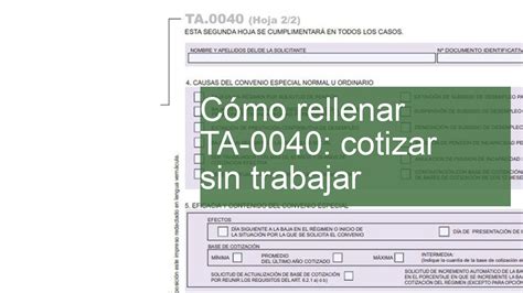 Cómo rellenar TA 0040 cotizar sin trabajar Blogs MAPFRE YouTube