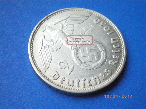 Germany Third Reich Reichsmark Swastika Hindenburg Issue