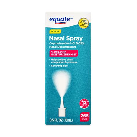 Equate Severe Nasal Spray Mist Relief For Sinus And Nasal Congestion