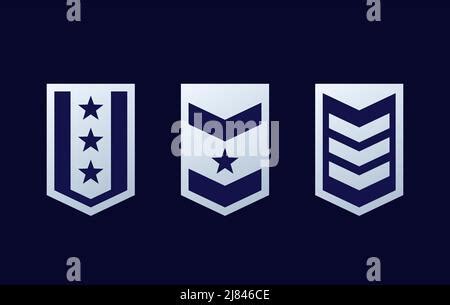 US Army Enlisted Ranks Vector Illustration Stock Vector Image Art Alamy