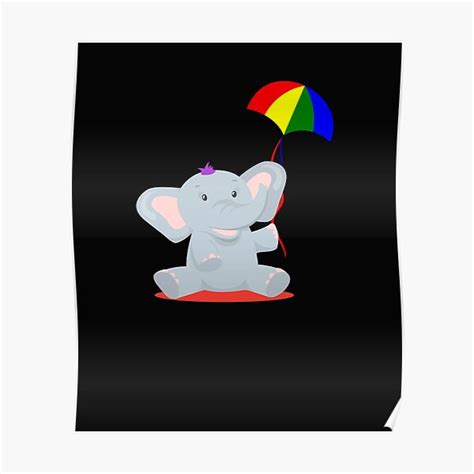 Gay Pride Month Elephant Lgbt Rainbow Flag Poster By Pawled Redbubble