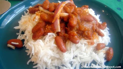 Shital's-Kitchen: Rajma Rice/ Kidneybean Curry with Steamed Rice