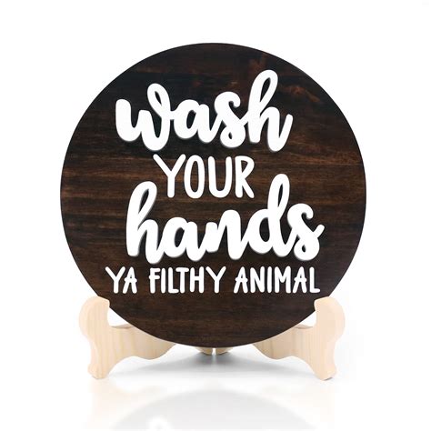 Buy Wash Your Hands Ya Filthy Animal Sign Funny Signs For Bathroom