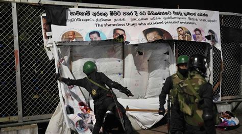 Sri Lankan Forces Raid Anti Government Protest Camp As President Ranil