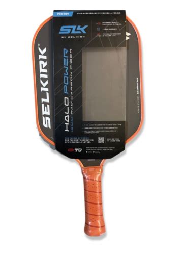 New Selkirk Slk Halo Power 13mm Raw Carbon Fiber Pickle Ball Pickleball