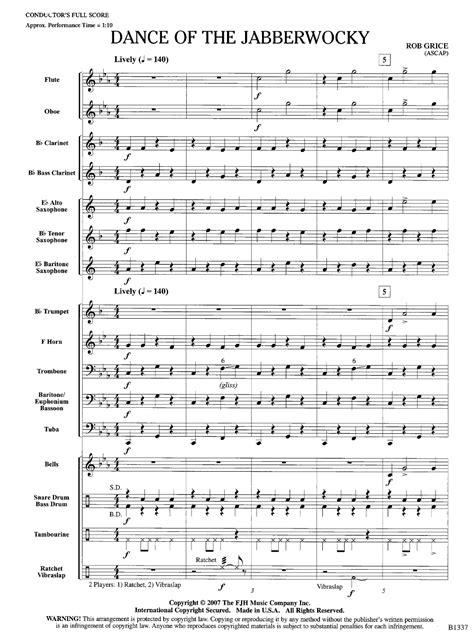 Dance of the Jabberwocky by Rob Grice| J.W. Pepper Sheet Music