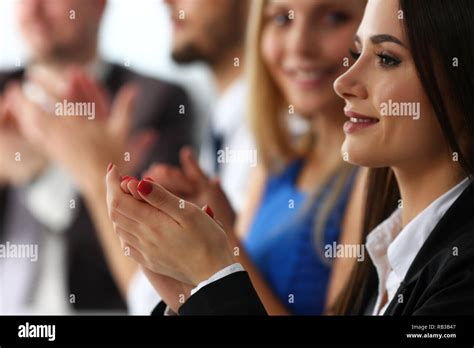 Group Of People Clap Their Arm In Row Stock Photo Alamy