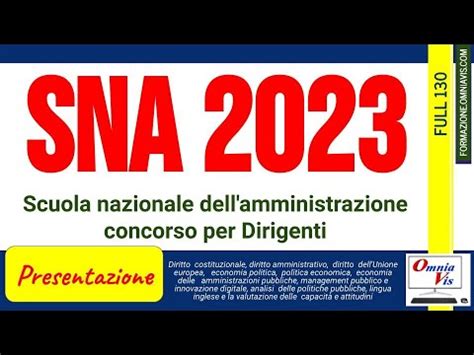 Full130 SNA Scuola Nazionale Dell Amministrazione DIRIGENTI 2023