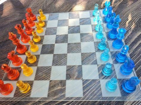 Custom Chess Sets With Chess Board 2 Chessboard Sizes | Etsy