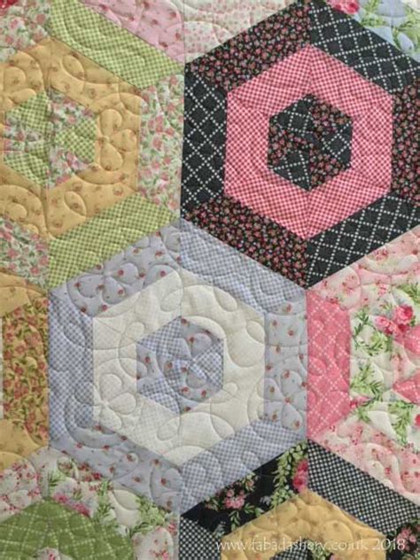 Fabadashery Longarm Quilting: Jelly Roll Hexagon Quilt made by Ruth ...