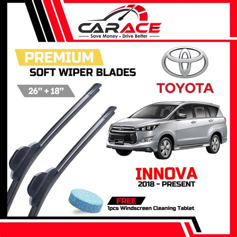 TOYOTA INNOVA 2018 PRESENT CARACE Premium Soft Wiper Blades 26 18