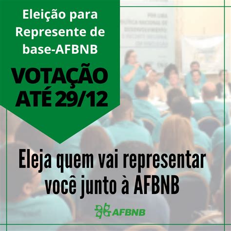 Eleição para representante de base da AFBNB prossegue até amanhã dia